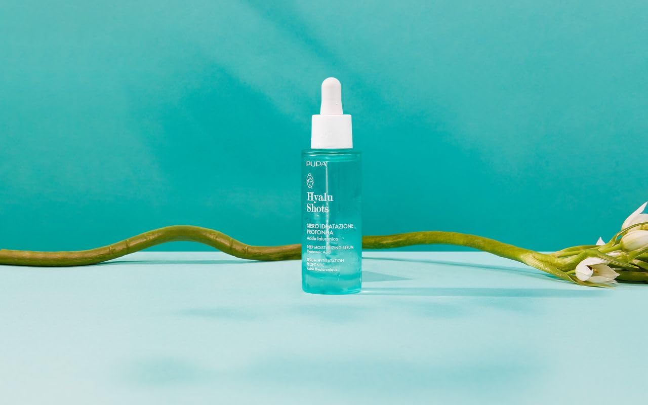 PUPA Milano Hyalu Shots Deep Moisturizing Serum - Boosts Skin's Hydration - Reduces Visible Signs Of Aging - Fast Absorbing - Lightweight Formula - Eco Friendly - Dermatologically Tested - 1.01 Oz