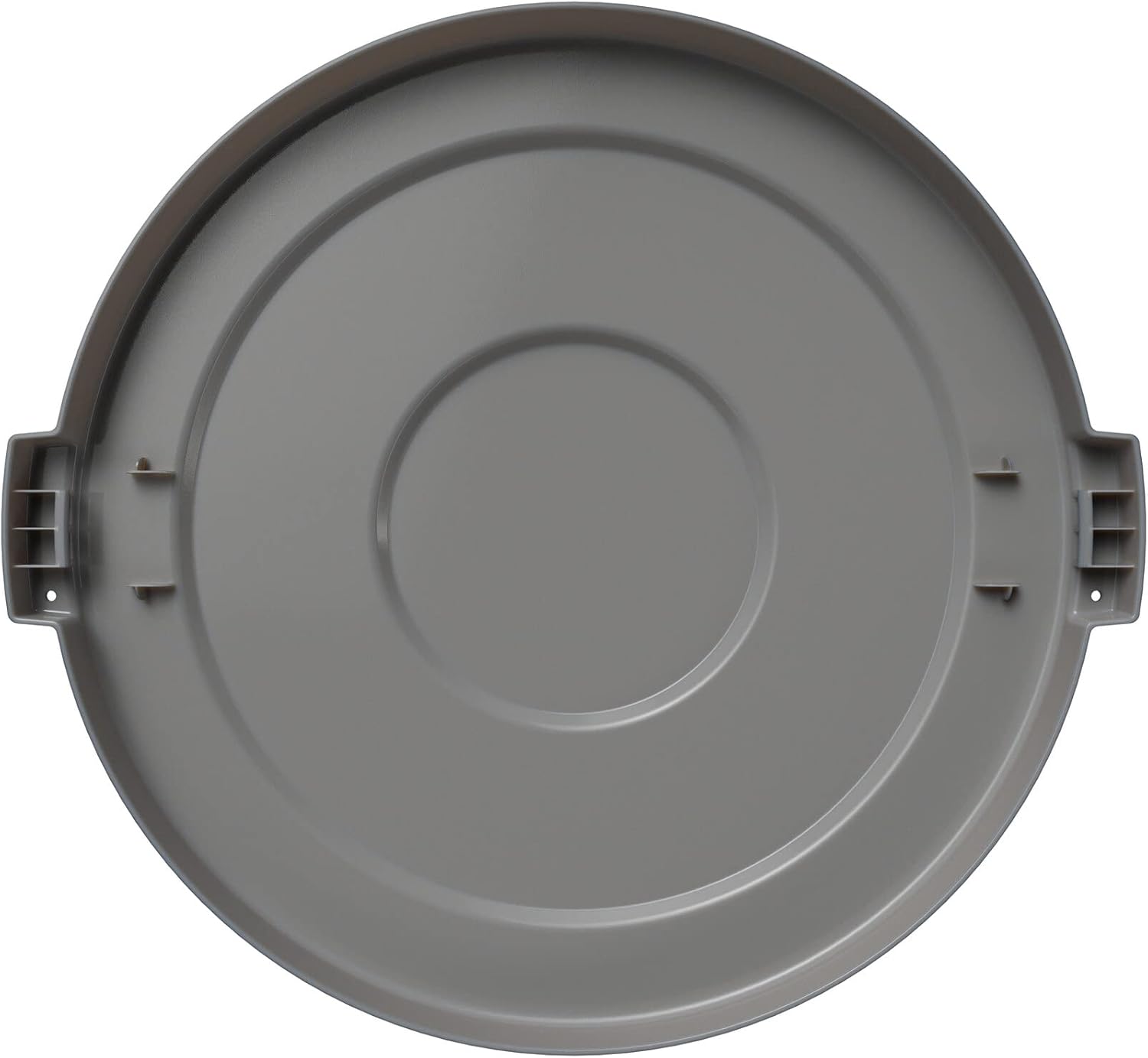 SPARTA Bronco Waste Container Trash Can Lid, Round Trash Bin for Disposal, 20 Gallons, Gray, 84102123