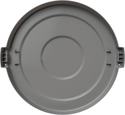 SPARTA Bronco Waste Container Trash Can Lid, Round Trash Bin for Disposal, 20 Gallons, Gray, 84102123