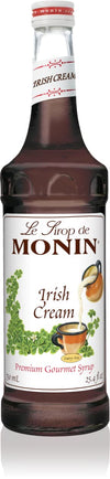 Monin Irish Cream Flavor Syrup Glass, 750 Milileter