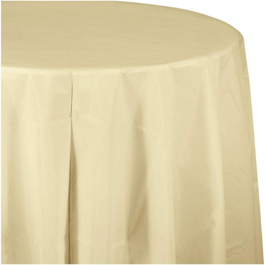 Creative Converting Tablecover Tableware Items, 82", Ivory