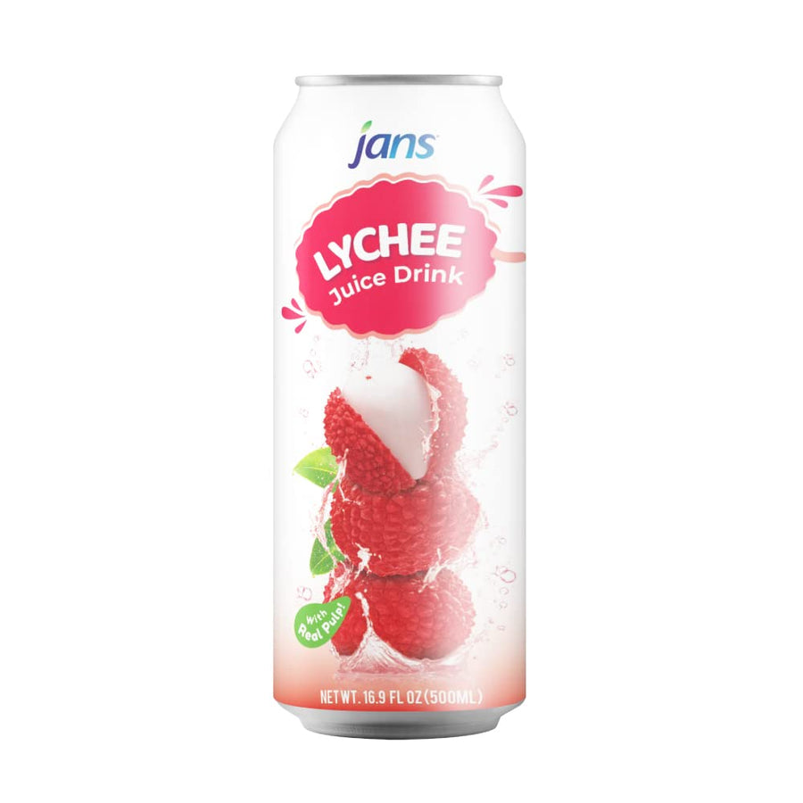 Jans 30% Lychee Juice Drink With Pulp 16.9 oz (Pack of 1)