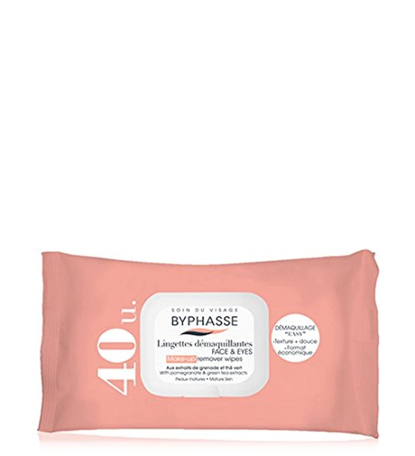 Byphasse 40 Lingettes Démaquillantes Grenade et Thé Vert