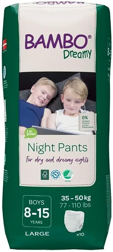 Bambo Nature Premium Dreamy Night Pants: Boys 8-15 years, 10 Count