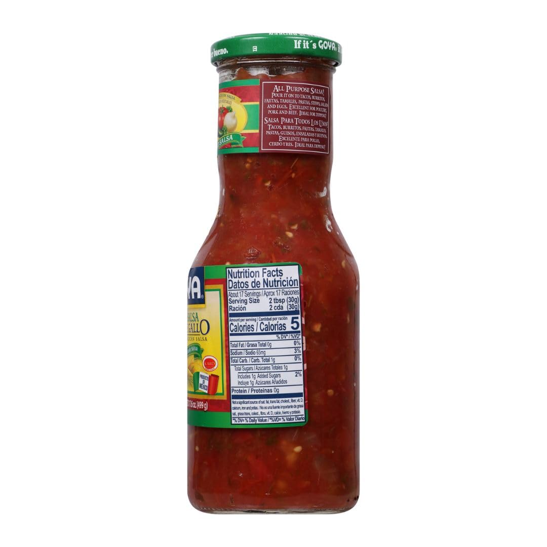 Goya Pico De Gallo Authentic Mexican Home-Style Chunky Salsa, 17.6 Ounce