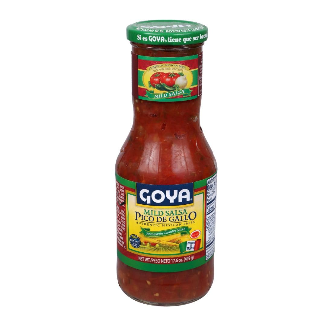 Goya Pico De Gallo Authentic Mexican Home-Style Chunky Salsa, 17.6 Ounce