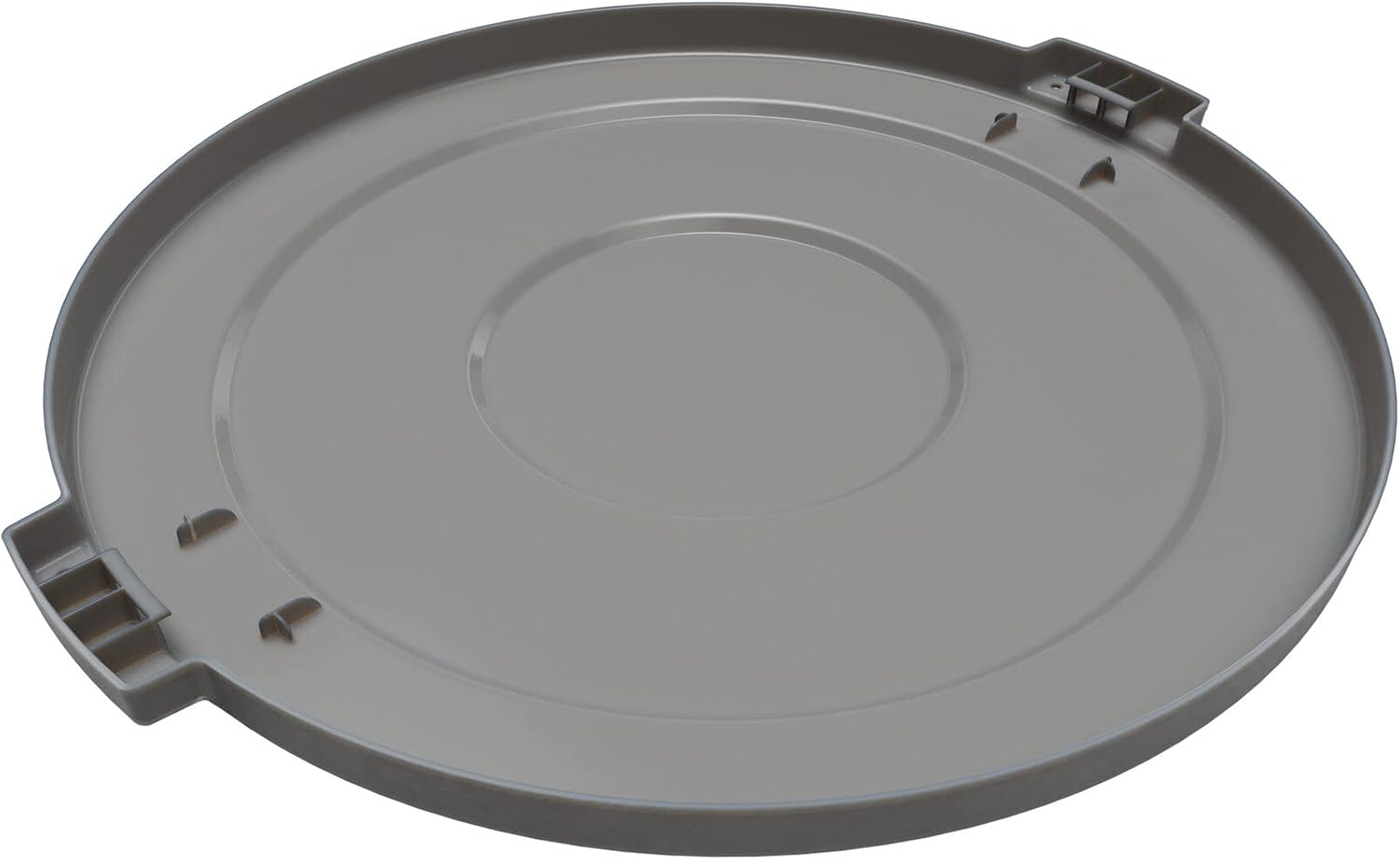 SPARTA Bronco Waste Container Trash Can Lid, Round Trash Bin for Disposal, 20 Gallons, Gray, 84102123