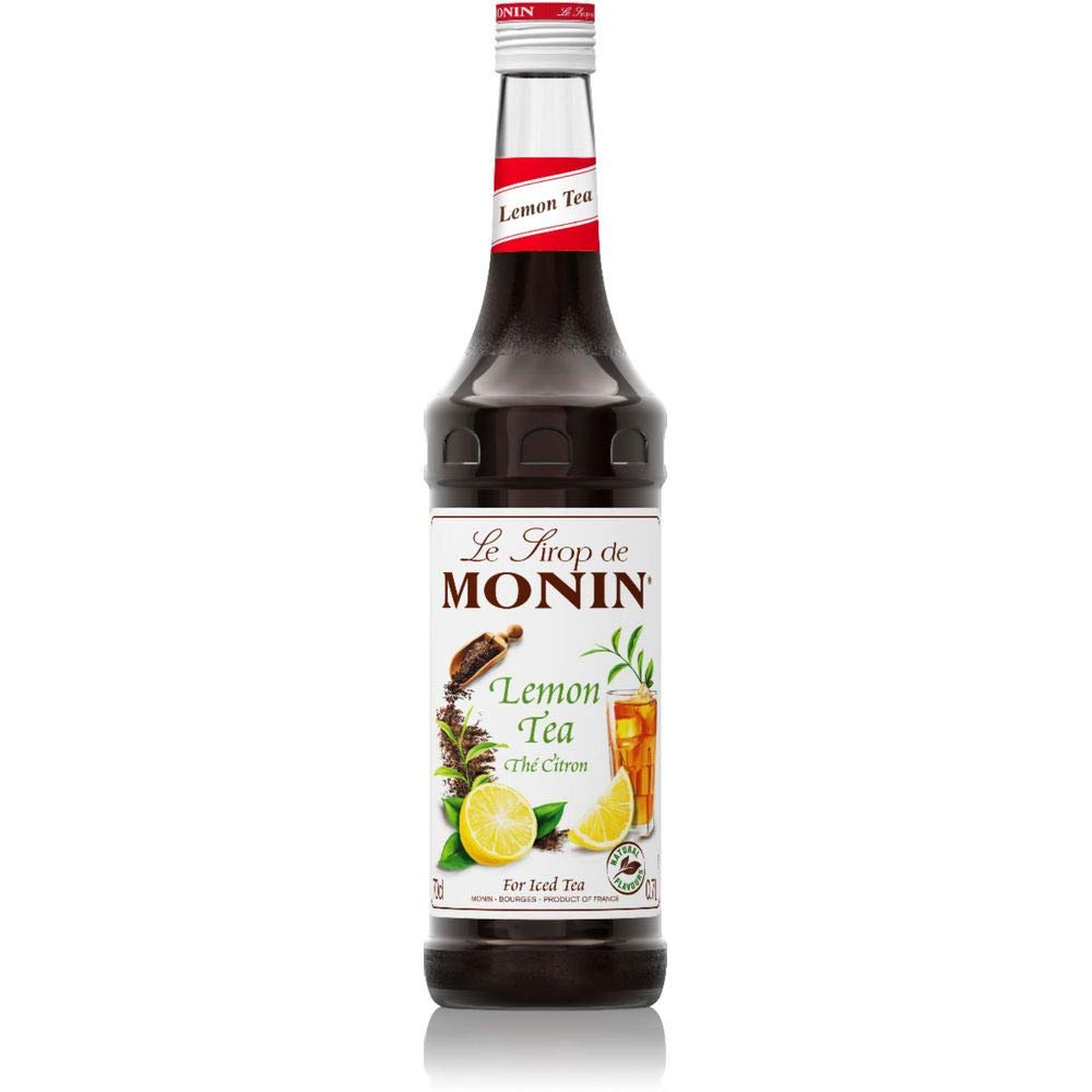 Monin - Lemon Tea Concentrate, Crisp and Tart Lemon Flavor, Great for Well Balanced Lemon Iced Tea, Vegan, Non-GMO, Gluten-Free (750 ml)