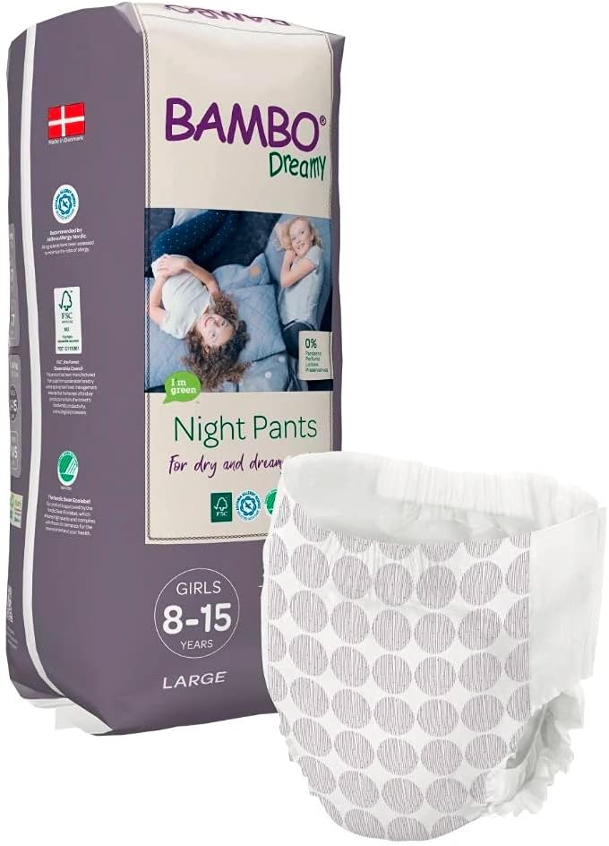 Bambo Nature Premium Dreamy Night Pants: Girls 8-15 years, 10 Count