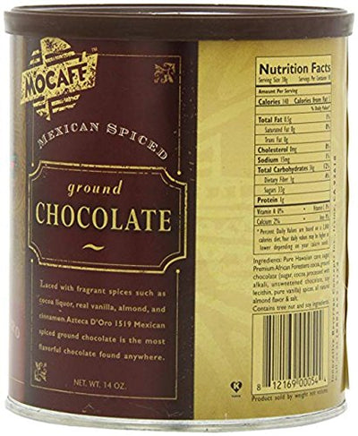 MOCAFE Azteca D'oro 1519 Mexican Spiced Ground Chocolate, 14-Ounce Tin