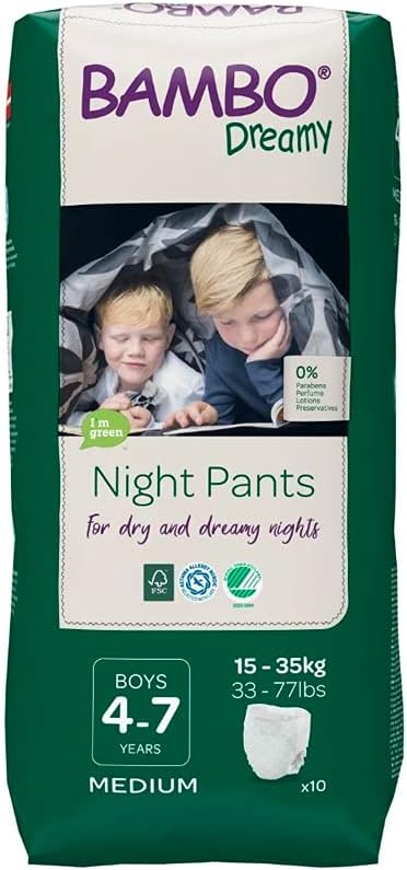 Bambo Nature Premium Dreamy Night Pants: Boys 4-7 years, 10 Count