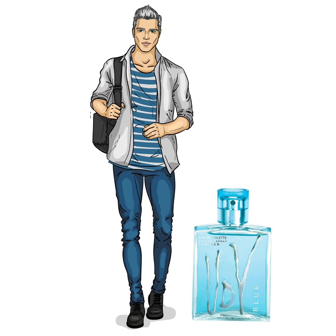 Udv Blue By Ulric De Varens For Men Eau De Toilette Spray, 3.4-Ounces