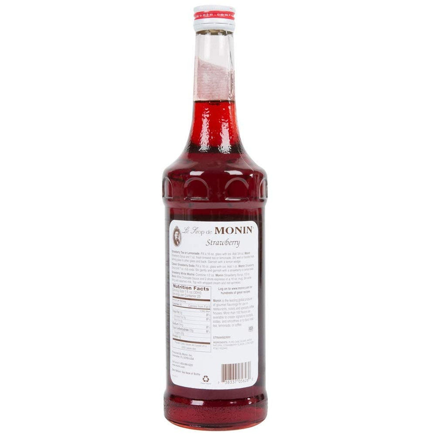 Monin - Strawberry Syrup, Mild and Sweet, Great for Cocktails and Teas, Gluten-Free, Non-GMO (750 ml)