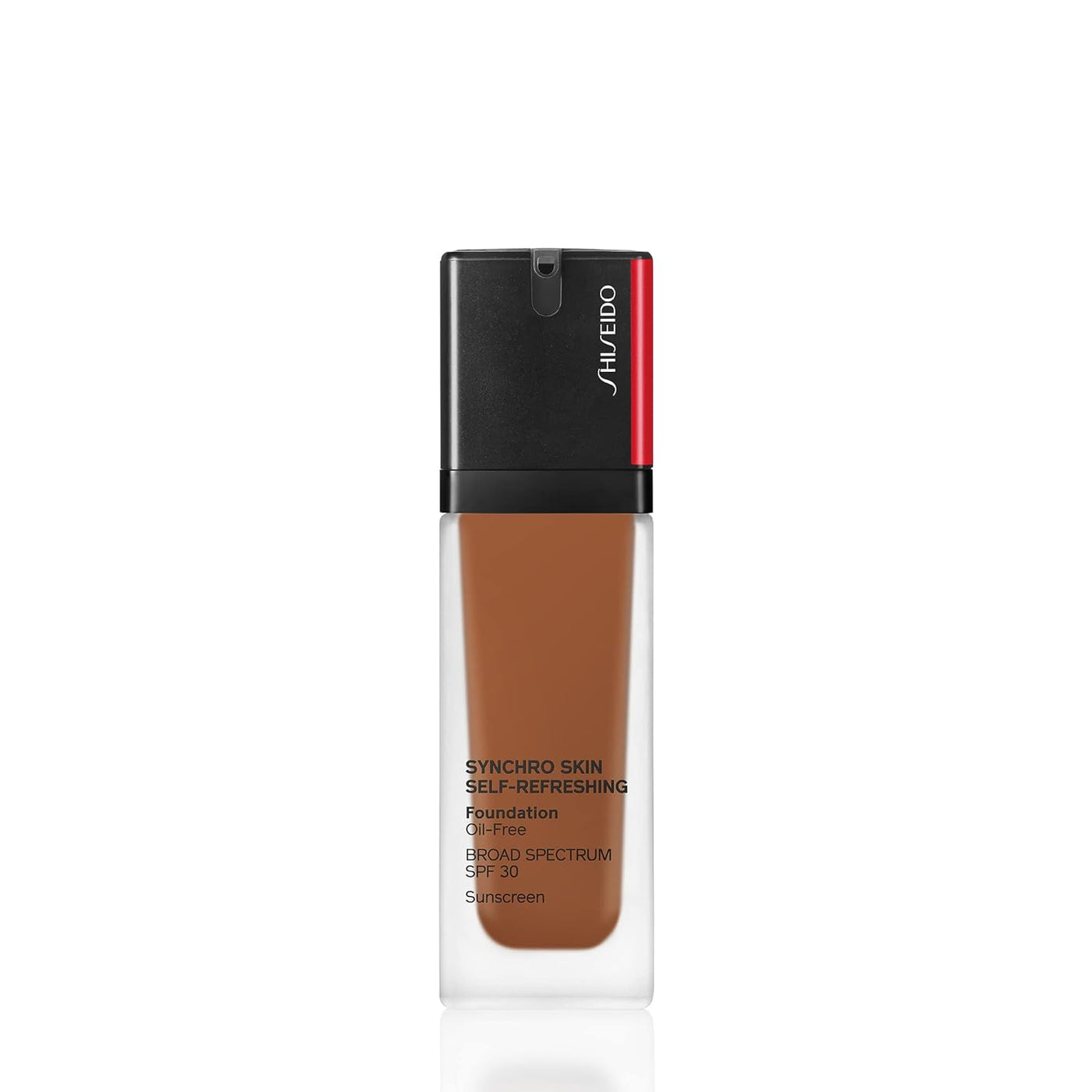 Shiseido Synchro Skin Self-Refreshing Foundation SPF 30 - Medium, Buildable Coverage + 24-Hour Wear - Waterproof & Transfer Resistant - Non-Comedogenic