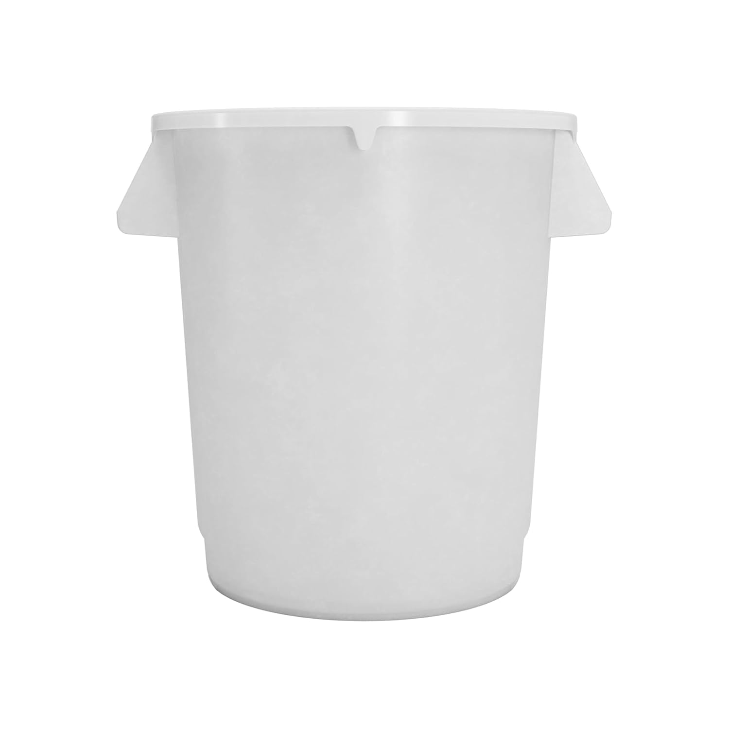 SPARTA Bronco Waste Container Trash Container, Round Trash Bin for Disposal, 10 Gallons, White