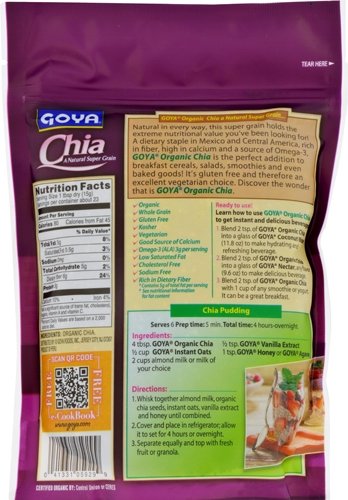 Goya Foods Organic Chia Seeds, 12 Oz