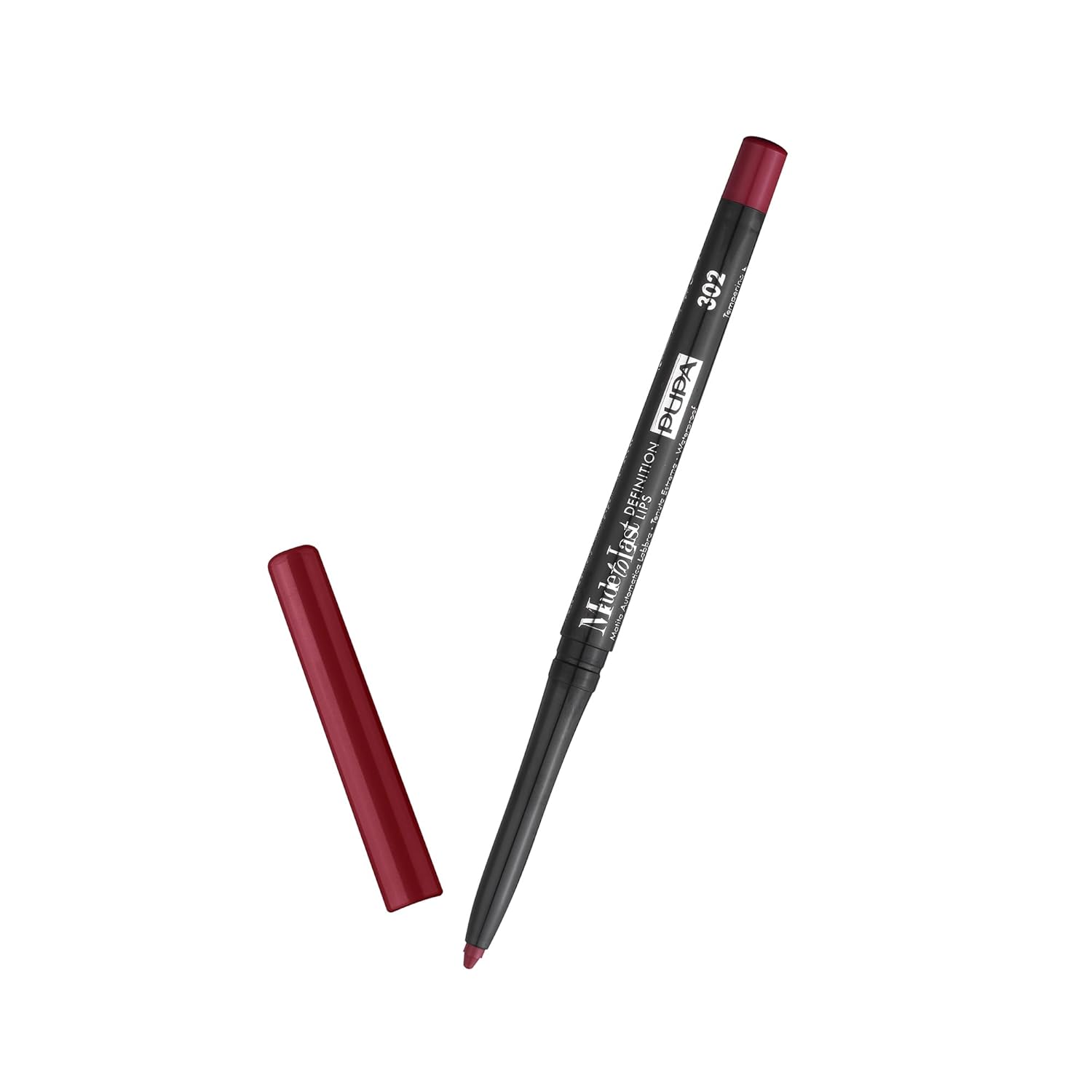 Pupa Made To Last Definition Lips - 302 Chic Burgundy Milano for Women - 0.001 oz Lip Pencil