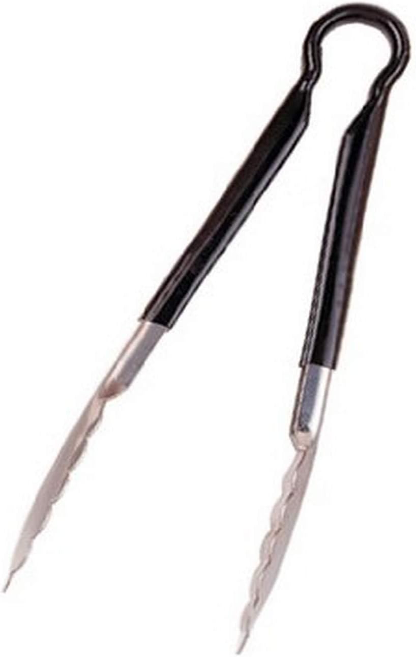 Crestware 12-Inch Black Grip Tong, 12 Inch, Silver