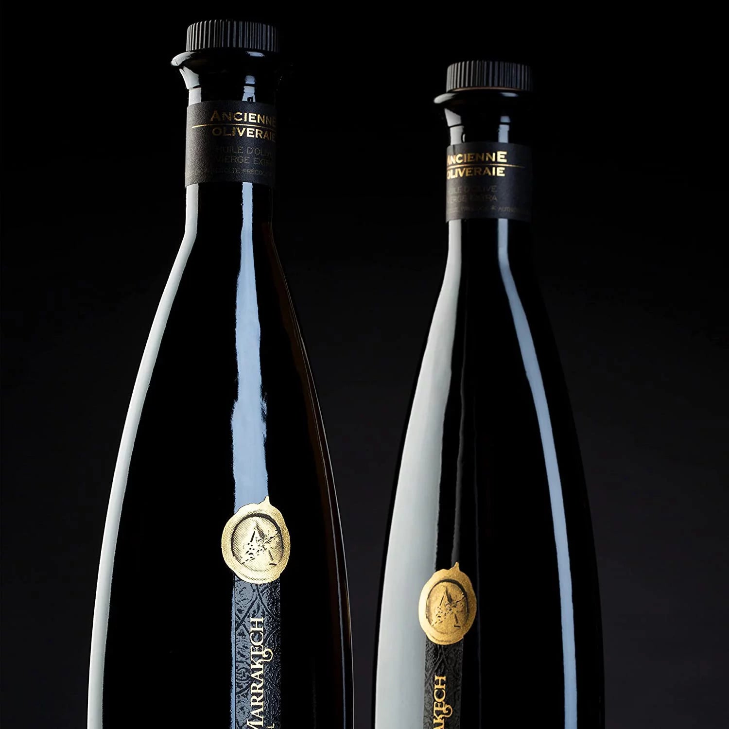 Moroccan Organic Extra Virgin Olive Oil, Polyphenol Rich, Cold Pressed from Bicentenary olive trees, Most Awarded, Trusted by Michelin Star Chefs, LES TERROIRS DE MARRAKECH - 17 Fl Oz Glass Bottle