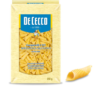 De Cecco Egg Macaroni Pasta Garganelli, 8.8 OZ (250 g) Pack of 2