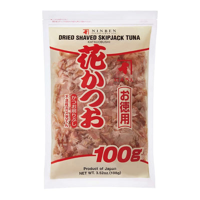 [Ninben] Authentic Dried Bonito Flakes (Hana Katsuo: 花かつお) Fresh Pack | Japanese Katsuobushi (鰹節) | Fresh & Original Flavor | Dried Shaved Skipjack Tuna | Product Of Japan (3.52 Oz)