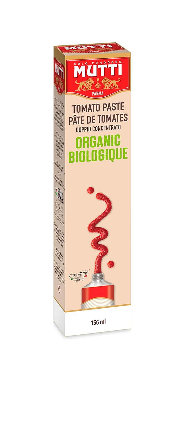 Mutti Double Concentrated Organic Tomato Paste (Doppio Concentrato), 6.5 oz. | 12 Pack | Italy’s #1 Brand of Tomatoes | Tube Tomato Paste | Vegan Friendly & Gluten Free | No Additives or Preservatives