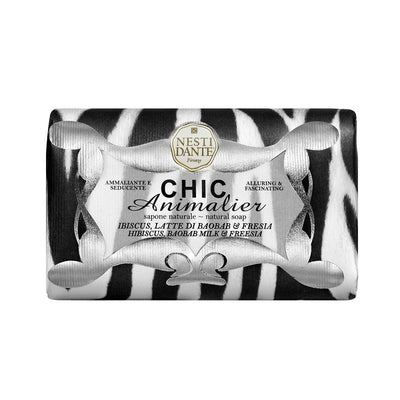 Nesti Dante Nesti dante chic animalier natural soap - hibiscus, baobab milk and freesia, 8.8oz, 8.8 Ounce