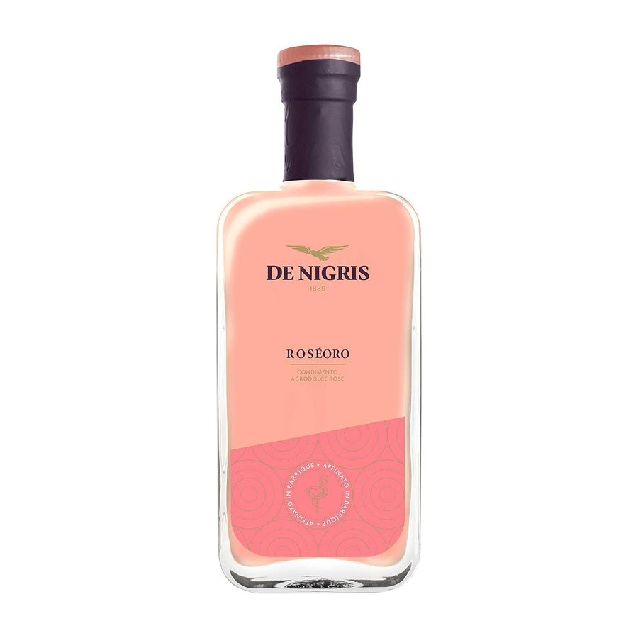 De Nigris Excellence Line - Roseoro Sweet Red Wine Vinegar 8,5 Oz (250ml) | with Balsamic Vinegar From Modena Italy, Sweet And Sour Condiment | Aged