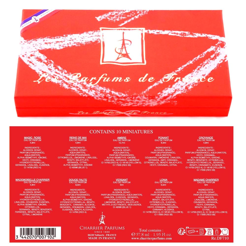 10 Eaux de Parfum Luxurious Gift Box - 57.8 ml - Made in Provence, France