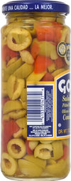 Goya Salad Olives, Pitted Manzanilla and Pimientos 7 Ounce (Pack of 1)