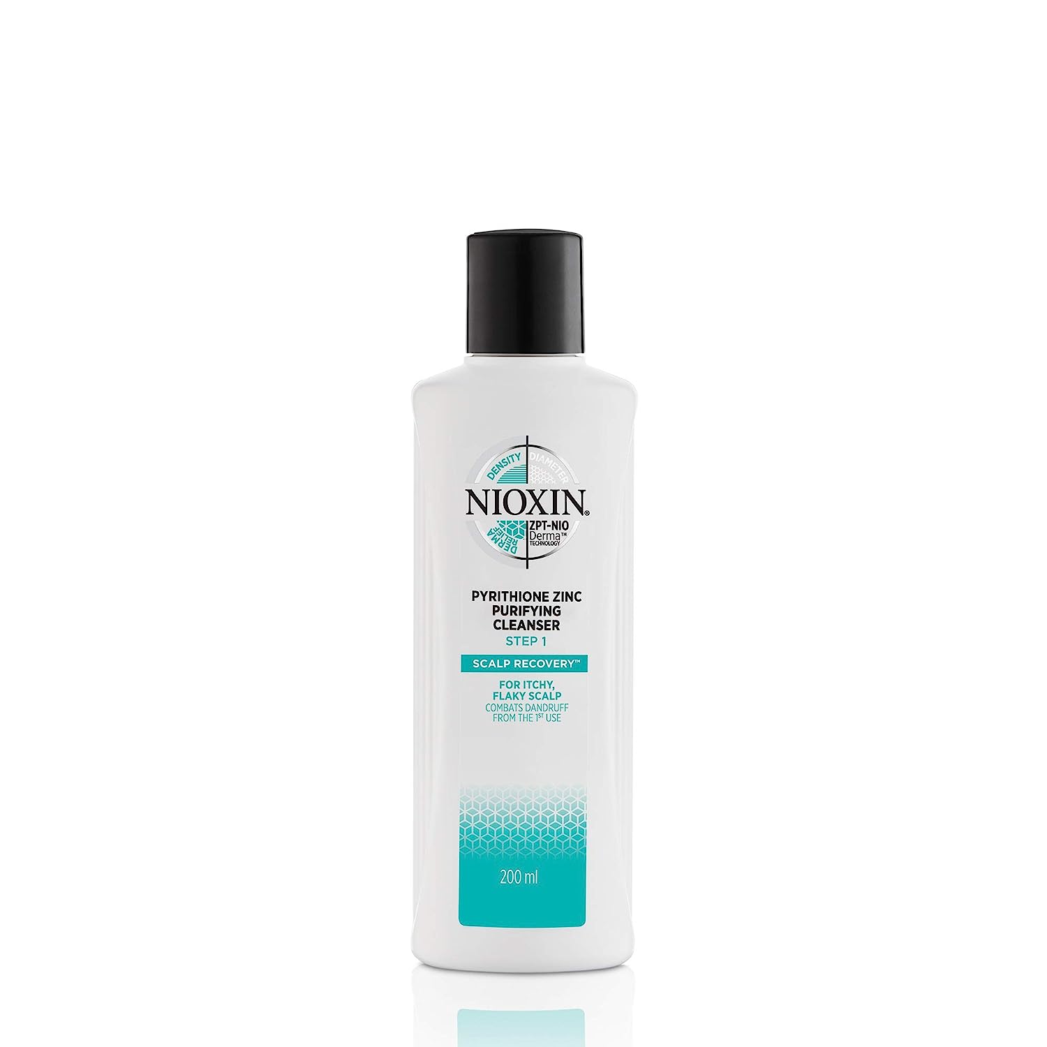 Nioxin Scalp Recovery Step 1 Medicating Cleanser for Itchy, Flaky Scalp, Anti-Dandruff Shampoo with Pyrithione Zinc, 6.76 oz