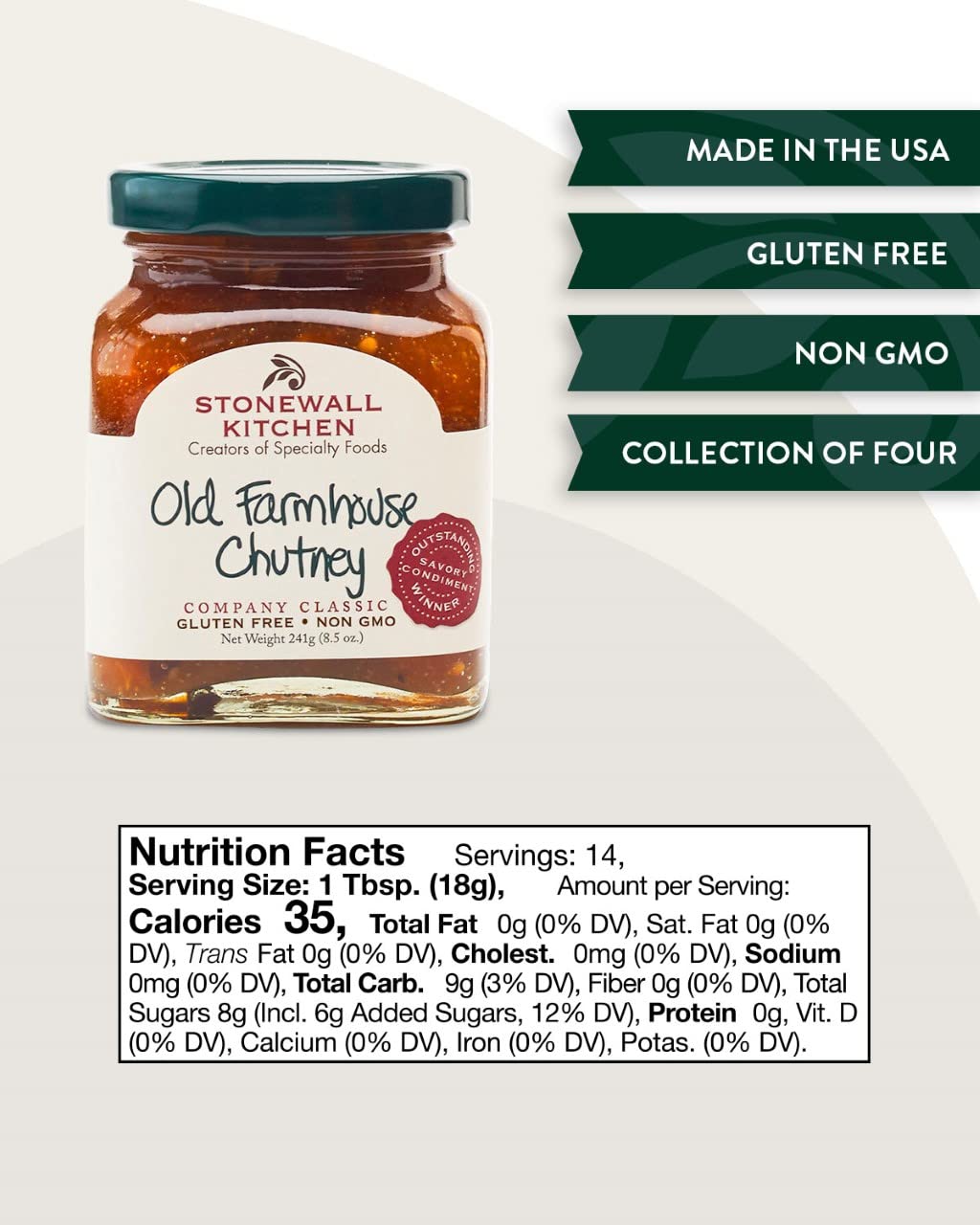 Stonewall Kitchen Old Farmhouse Chutney, 8.5 Ounces