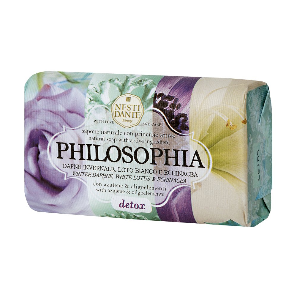 Nesti Dante Philosophia Natural Soap, Detox/Winter Daphne/White Lotus and Echinacea With Azulene and Oligoelements, 8.8 Ounce