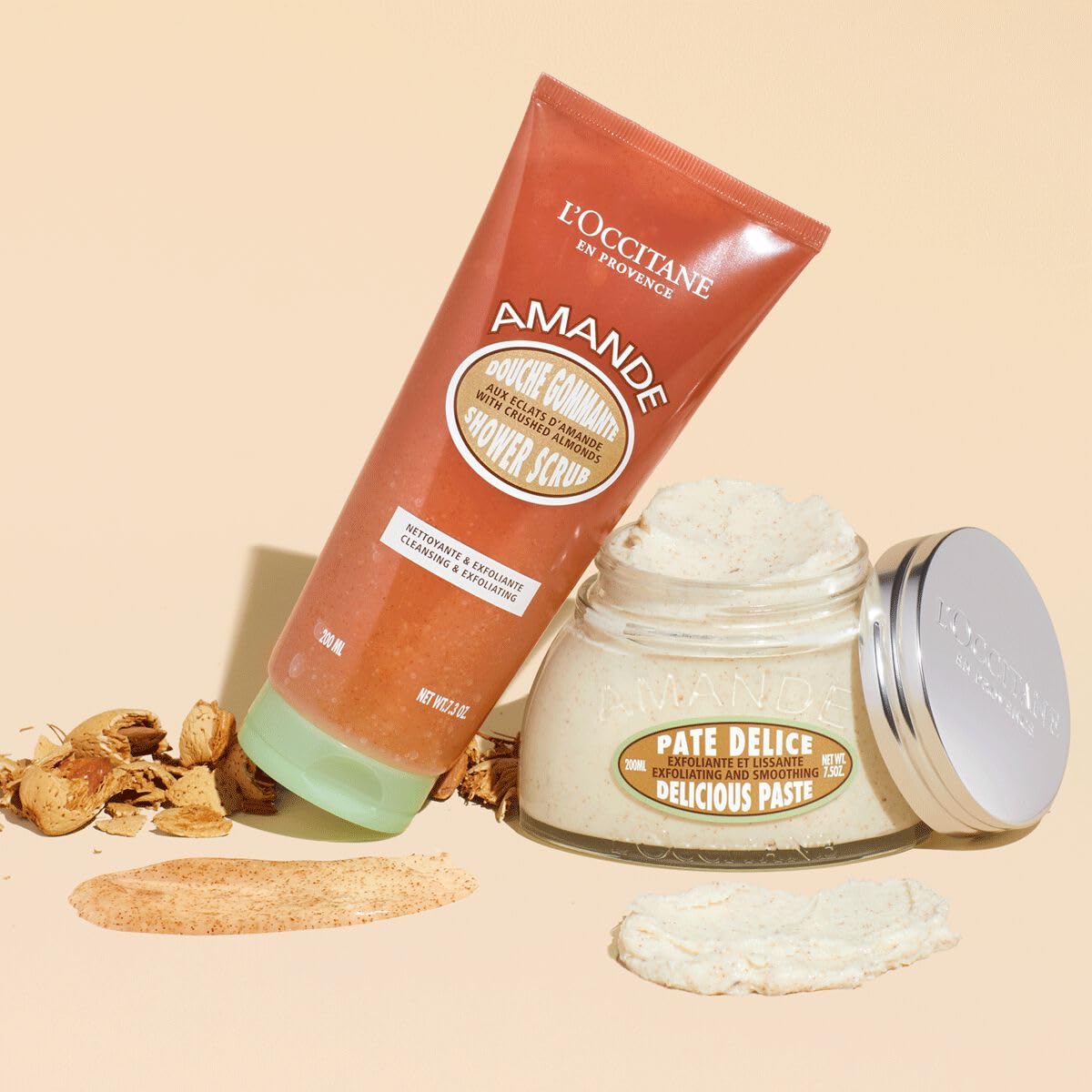 L'Occitane Exfoliating & Smoothing Almond Delicious Paste Body Scrub, 7 oz.