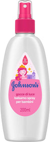 JOHNSON'S Baby, Spray Conditioner for Children, Drops of Light, Without Dyes, Sulphates, Alcohol and Soap, No More Tears, with Silk Proteins and Argan Oil, 200ml