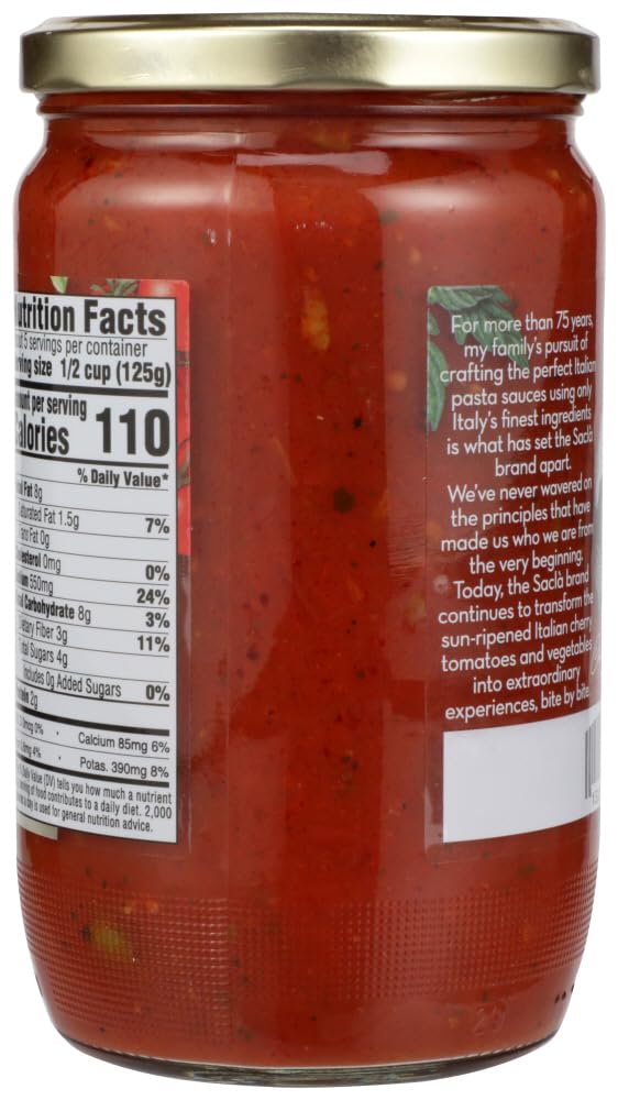 Puttanesca Pasta Sauce, Whole Cherry Italian Tomatoes, Imported From Italy, Net Wt 23.6 OZ (680g) PACK OF 1