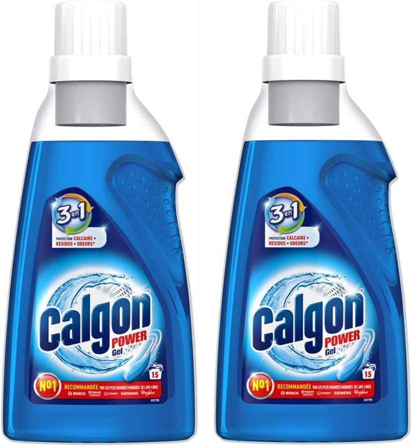 Calgon 3-in-1 Washing Machine Water Softener Gel, 2 x 750 ml (1.5 Litre)