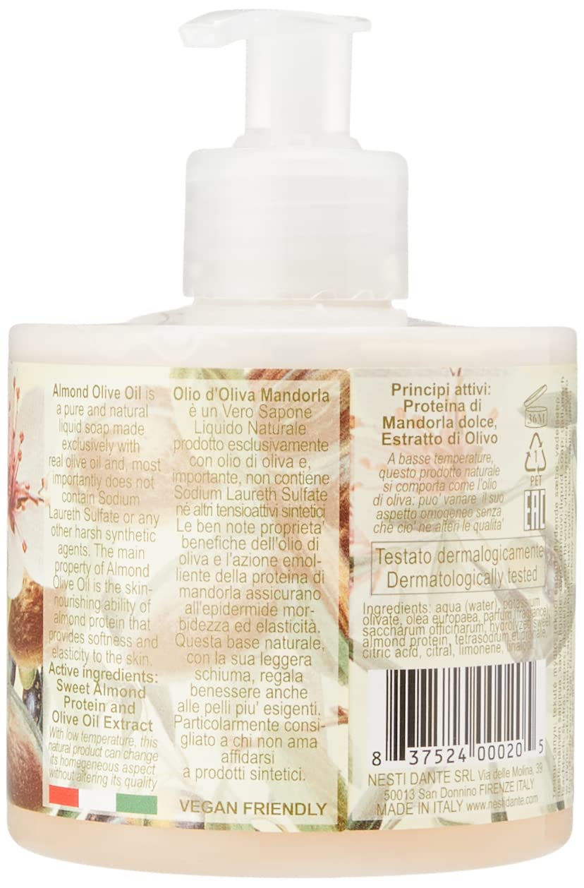 Nesti Dante Natural Liquid Soap Almond Olive Oil 300 ml/10.2 fl oz
