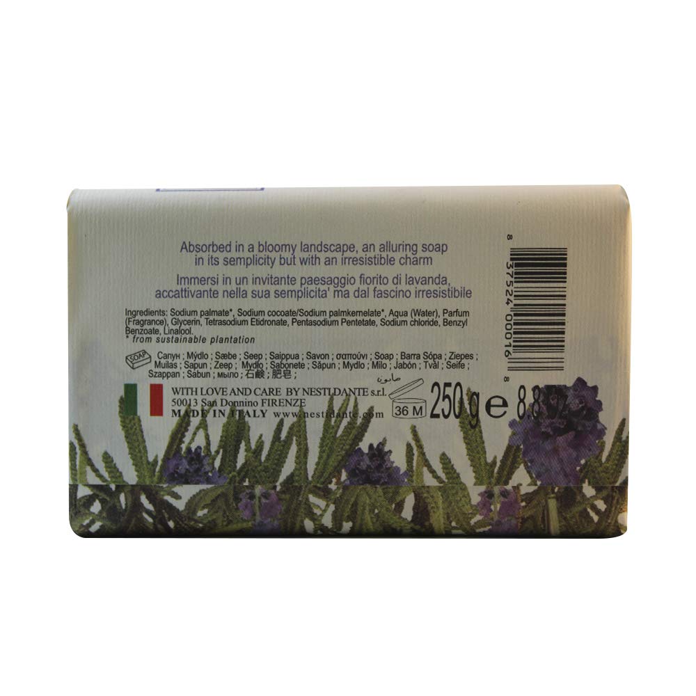 Nesti Dante Nesti dante dei colli fiorentini triple milled vegetal soap - tuscan lavender, 8.8oz, 8.8 Ounce