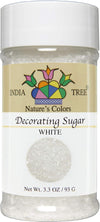 Nature's Colors, White Sugar , Pure Sugar Sprinkles for Baking and Decorating, Small , 3.3 Oz Jar (Pack of 1)