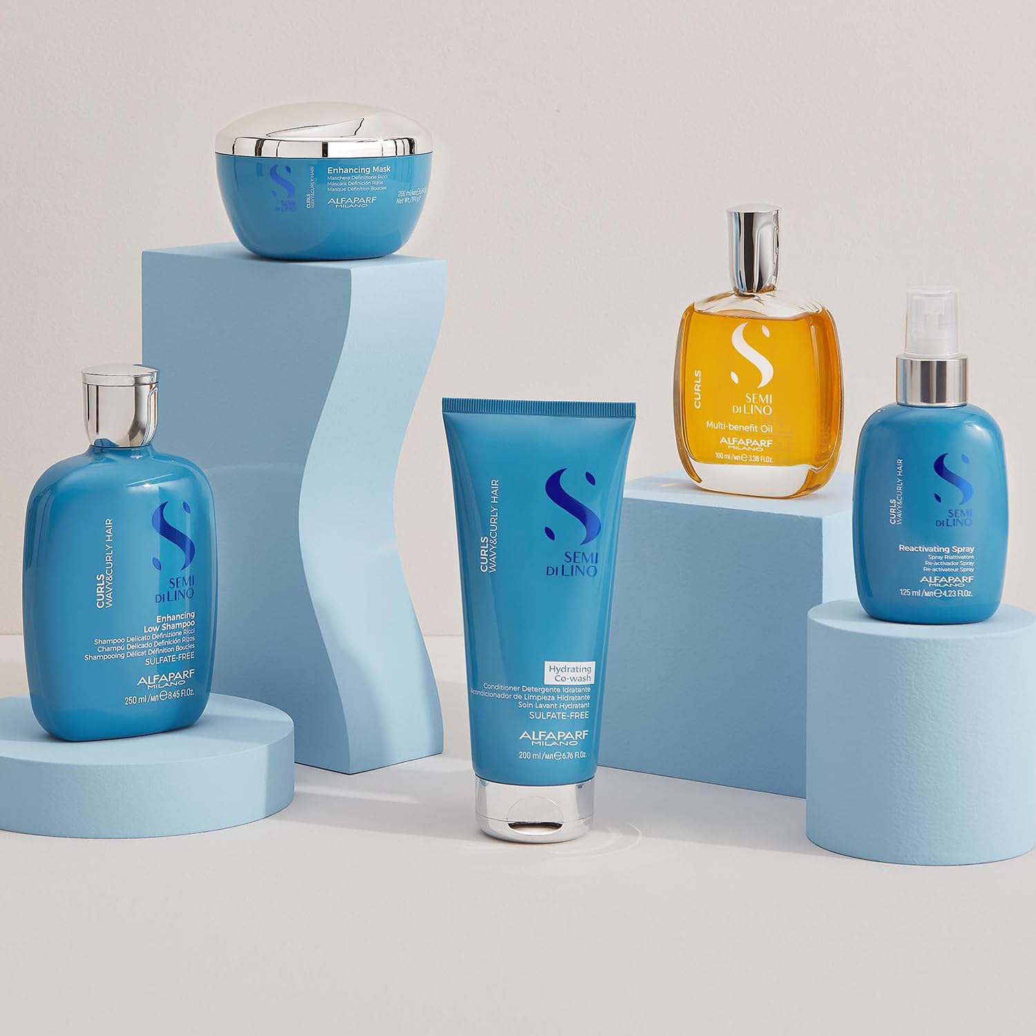 Alfaparf Milano Semi Di Lino Curls Enhancing Mask for Wavy and Curly Hair - Hydrates and Nourishes - Reduces Frizz - Protects Against Humidity - Vegan-Friendly Formula