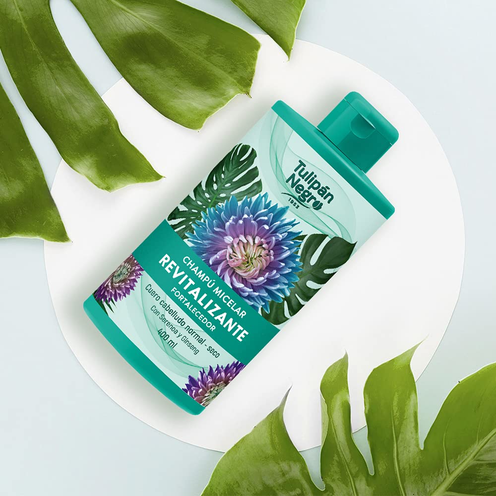 TULIPAN NEGRO Micellar shampoo Revitalizing and Strengthening With Serenoa and Ginseng 13.50 Fl Oz