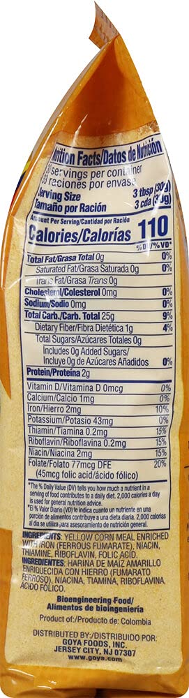 Goya Masarepa Pre-Cooked Yellow Corn Meal, 35.20 Ounce