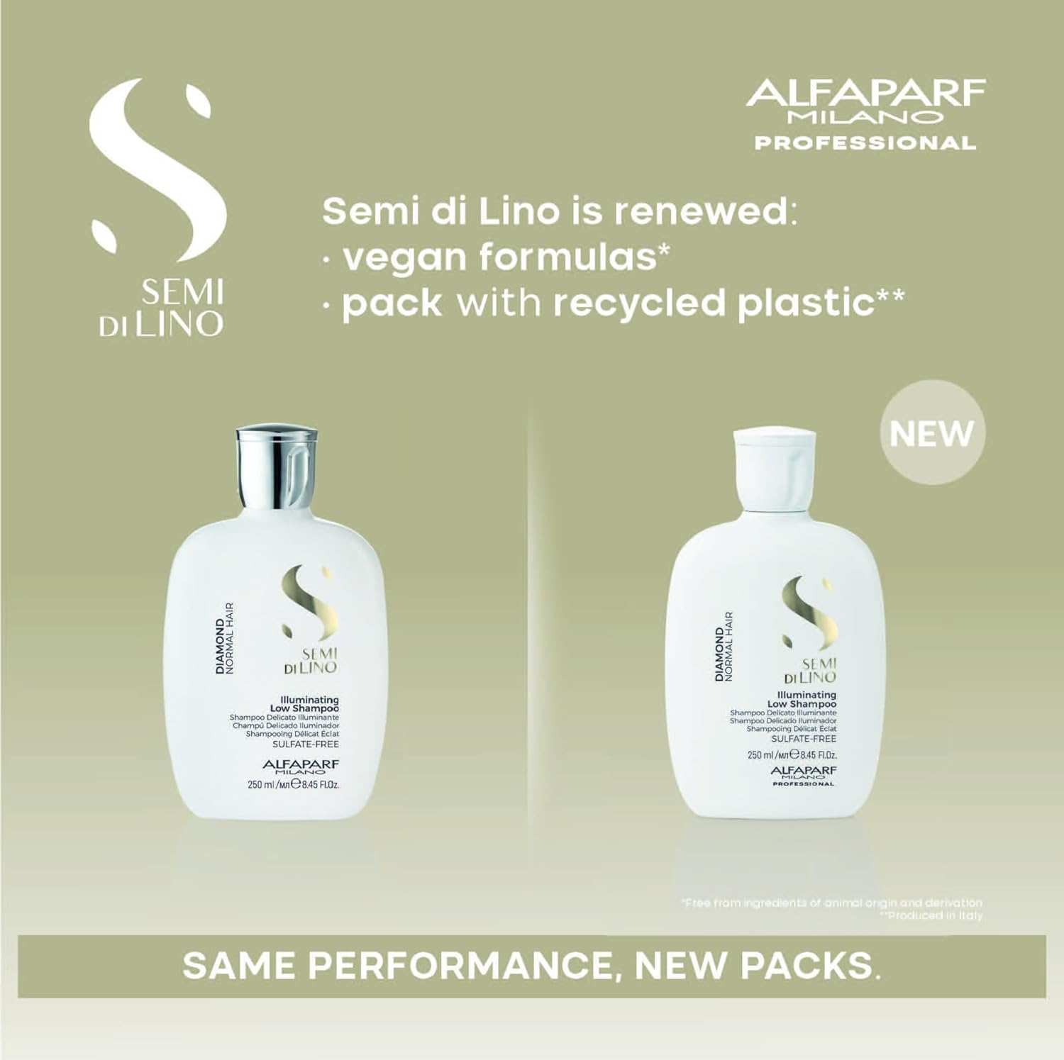 ALFAPARF MILANO Semi Di Lino Diamond Illuminating Shampoo - Sulfate Free Shampoo For Color Treated Hair - Moisturizing Hair Care Infused With Vitamin E & F