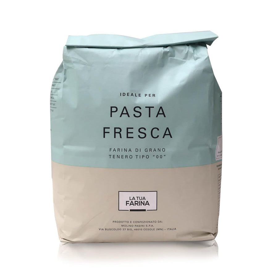 Molino Pasini Soft Wheat Flour Type "00" Ideal for Homemade Pasta, Wheat from Italy, 5 Kg / 11 Lb
