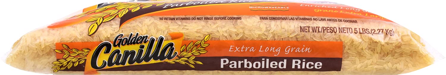 Goya Golden Canilla Long Grain Parboiled Rice, 5 Pound