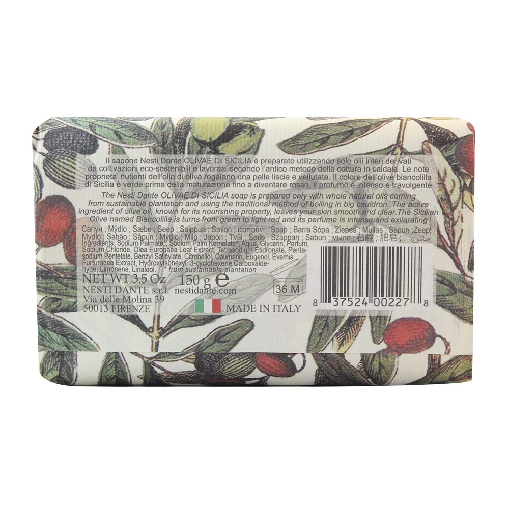 Nesti Dante Natural Soap With Italian Olive Leaf Extract - Olivae Di Sicilia 150g/3.5oz