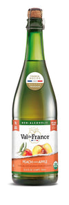 Val de France, Non-Alcoholic, Reduced Calorie, Organic and OU Kosher Sparkling Juice (Peach), 25.4 Fl Oz (1 bottle)