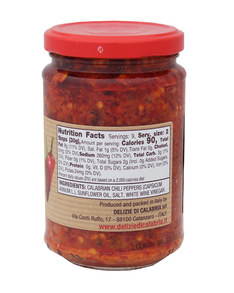 Delizie Di Calabria Calabrian Chili Peppers Crushed in Oil 9.87oz (280g)