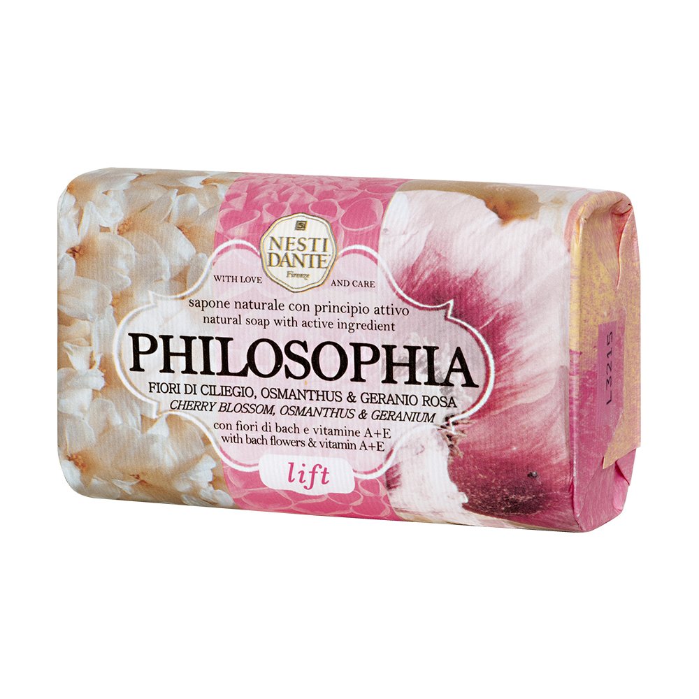 Nesti Dante Philosophia Natural Soap, Lift/Cherry Blossom/Osmanthus and Geranium With Bach Flowers and Vitamin E, 8.8 Ounce